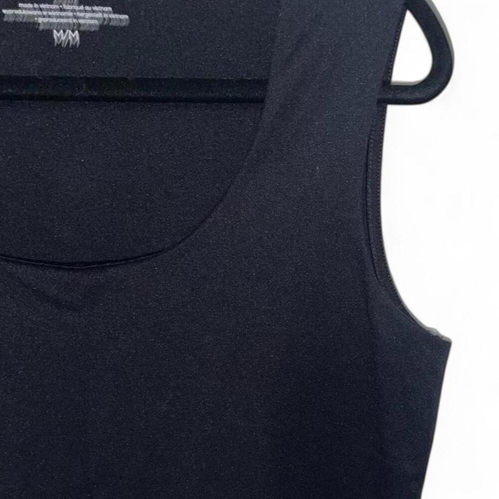 Adrienne Vittadini Ponte Black Stretch Scoop Neck Sleeveless 
Tank Top Size M - Picture 2 of 4